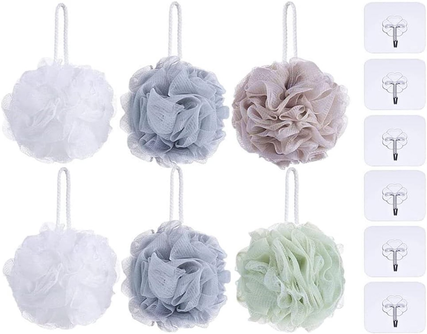Massage Spons voor Douche en Bad - Peeling Spons, Mesh Spons en Zeep Puff voor Ontspanning en Verzorging