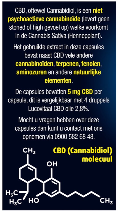 Chemische structuur van het CBD (Cannabidiol) molecuul.