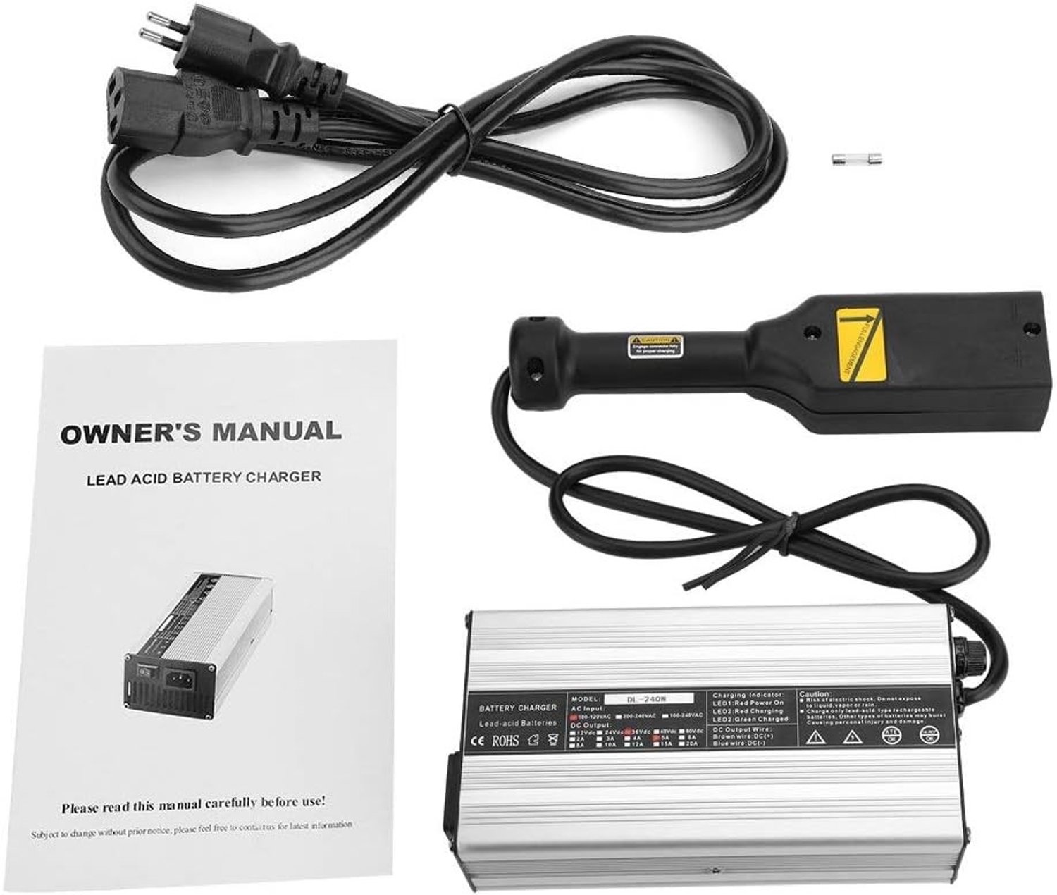 36V 5A Acculader voor Golfkarren met LED-display voor Club Car DS en EZ-GO TXT Series - Betrouwbare Oplader voor Golfcart Accu's