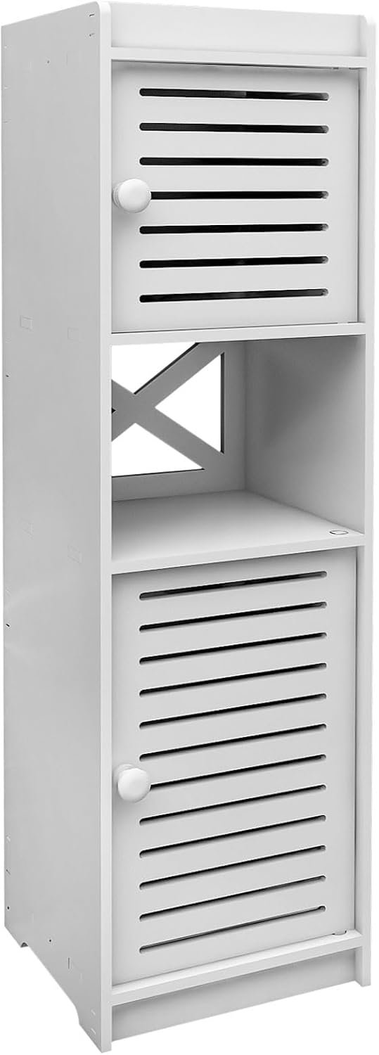 Badkamermeubel, ruimtebesparend, commode, verstelbare plank, waterdichte poten, 78 x 22 x 22 cm