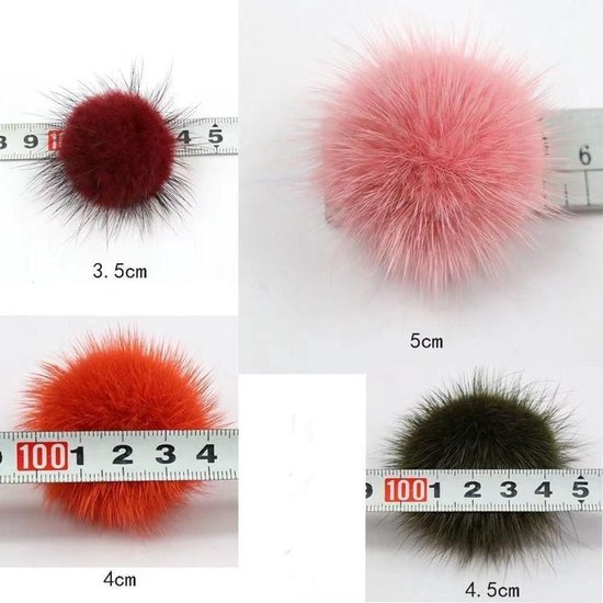 20 stuks kunstbont pompon kunstbontpompon pluizige pluizige pompon bal voor doe-het-zelf handwerk gebreide muts sjaals haken breien decoratie accessoires zwart 2,5 cm — afbeelding 3