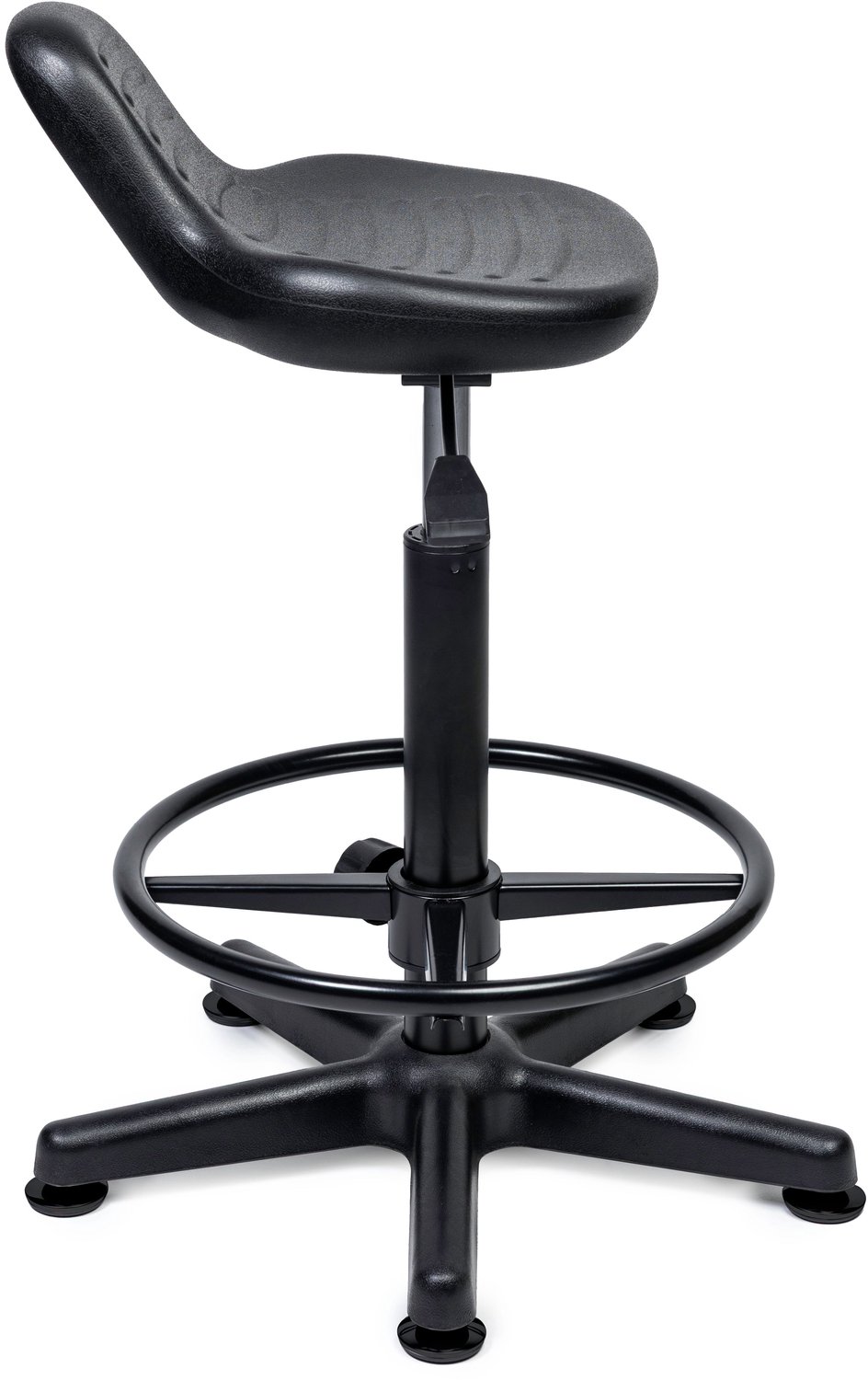 Ergonomische Kassakruk Zwart Standaard (47-60cm) / met Voetsteun / Chrome uitvoering