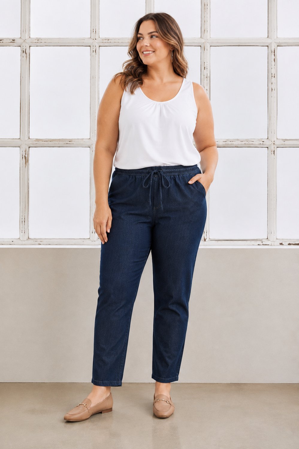 ZHENZI jeans rondom elastiek