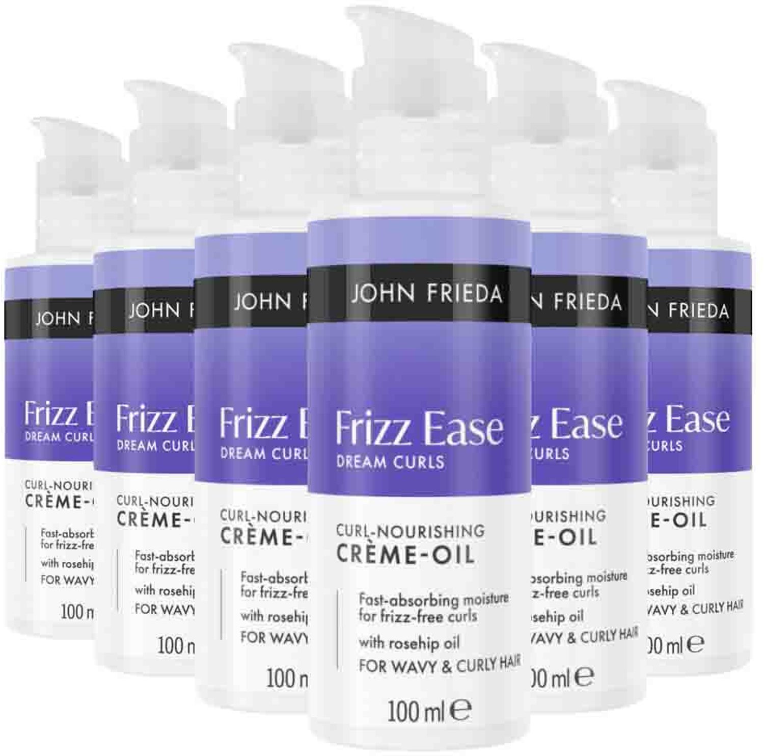 John Frieda - Frizz Ease Dream Curls Crème-Oil - 6 x 100 ml - Voordeelverpakking