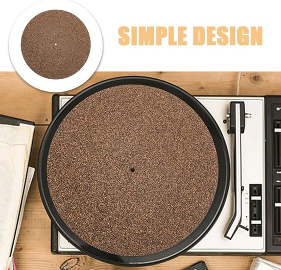 3stuks Kurk Platenspeler Mat Duurzame Kurk Slipmat Voor Turntable Absorptie Bescherming Tegen Schade Eenvoudige Installatie Voor Platen — afbeelding 5