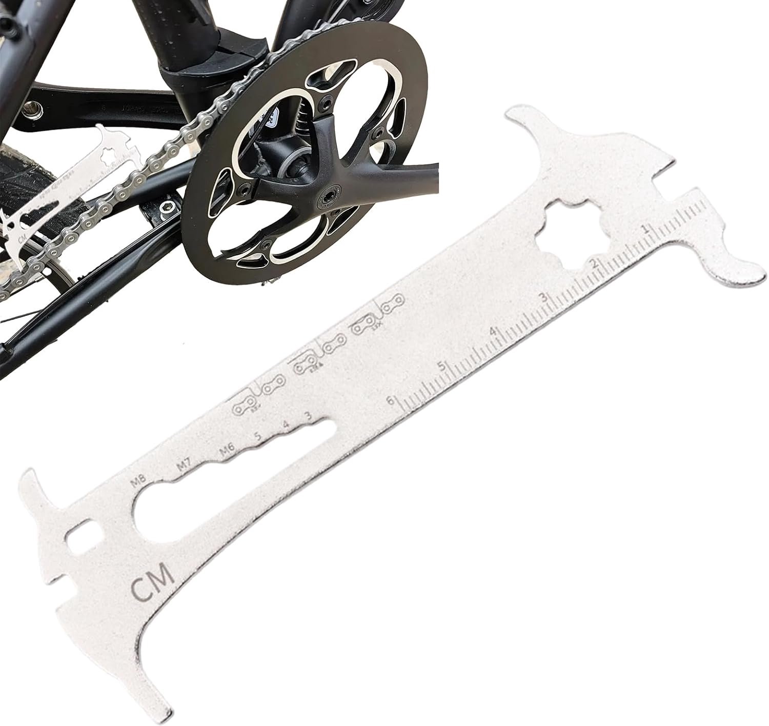 Fietsketting slijtagegereedschap - nauwkeurige slijtage-indicatorliniaal, motorfiets onderhoudsmeter | Fietsmechanica belangrijke werkplaatsaccessoires, ideaal voor fietsliefhebbers e