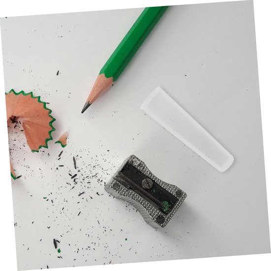 50 Stuks Transparante Plastic Potloodkappen met Precieze Pasvorm Beschermers voor Potloodpunten Wenkbrauwpotloden Draagbare Potloodverlengers voor School Kantoor Tekenen — afbeelding 2