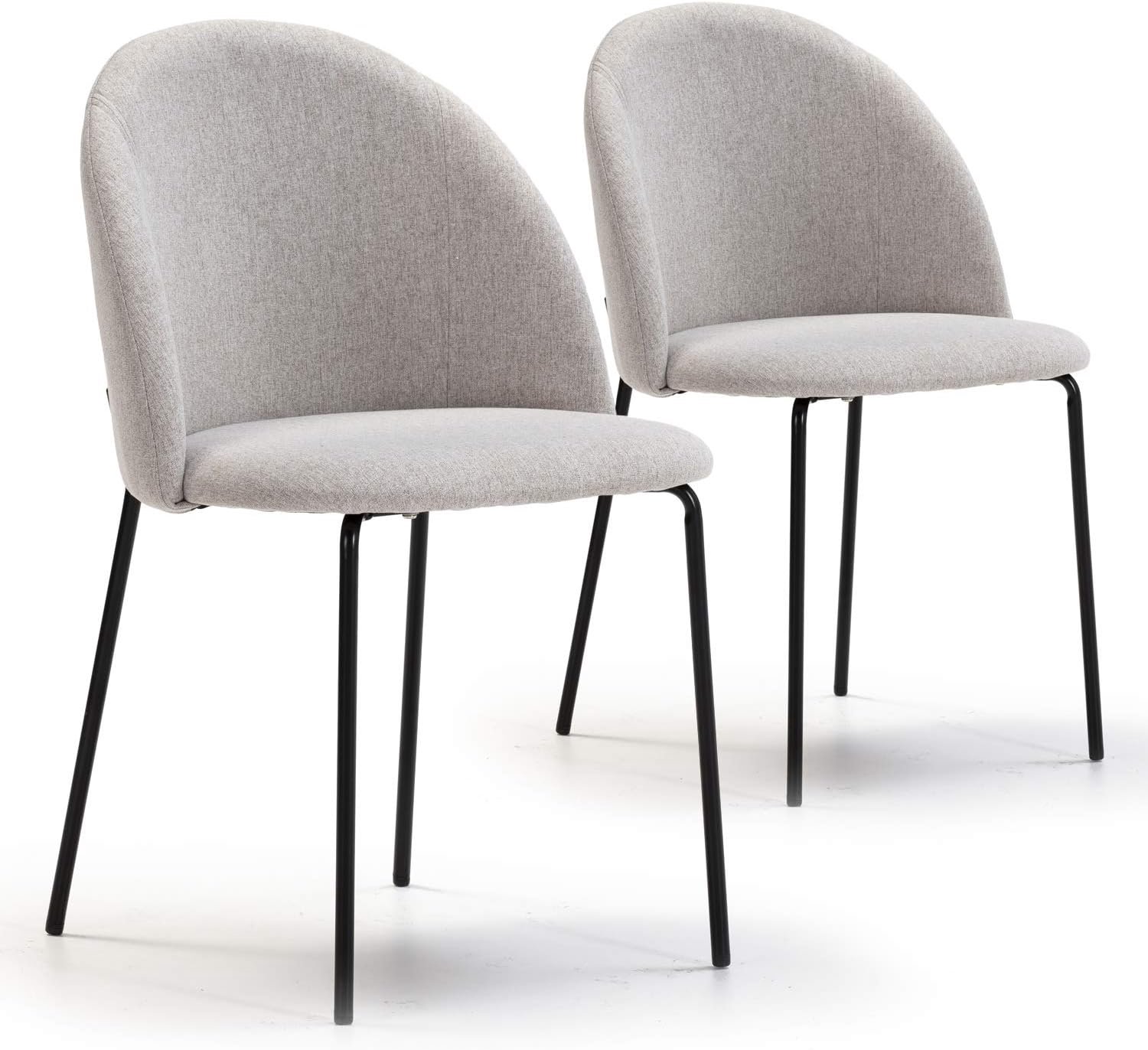 VS Venta-stock Eetkamerstoelen Kenia met bekleding, beige, SGS-gecertificeerd, Stoelen, 43 cm (B) x 47 cm (D) x 78,5 cm (H)