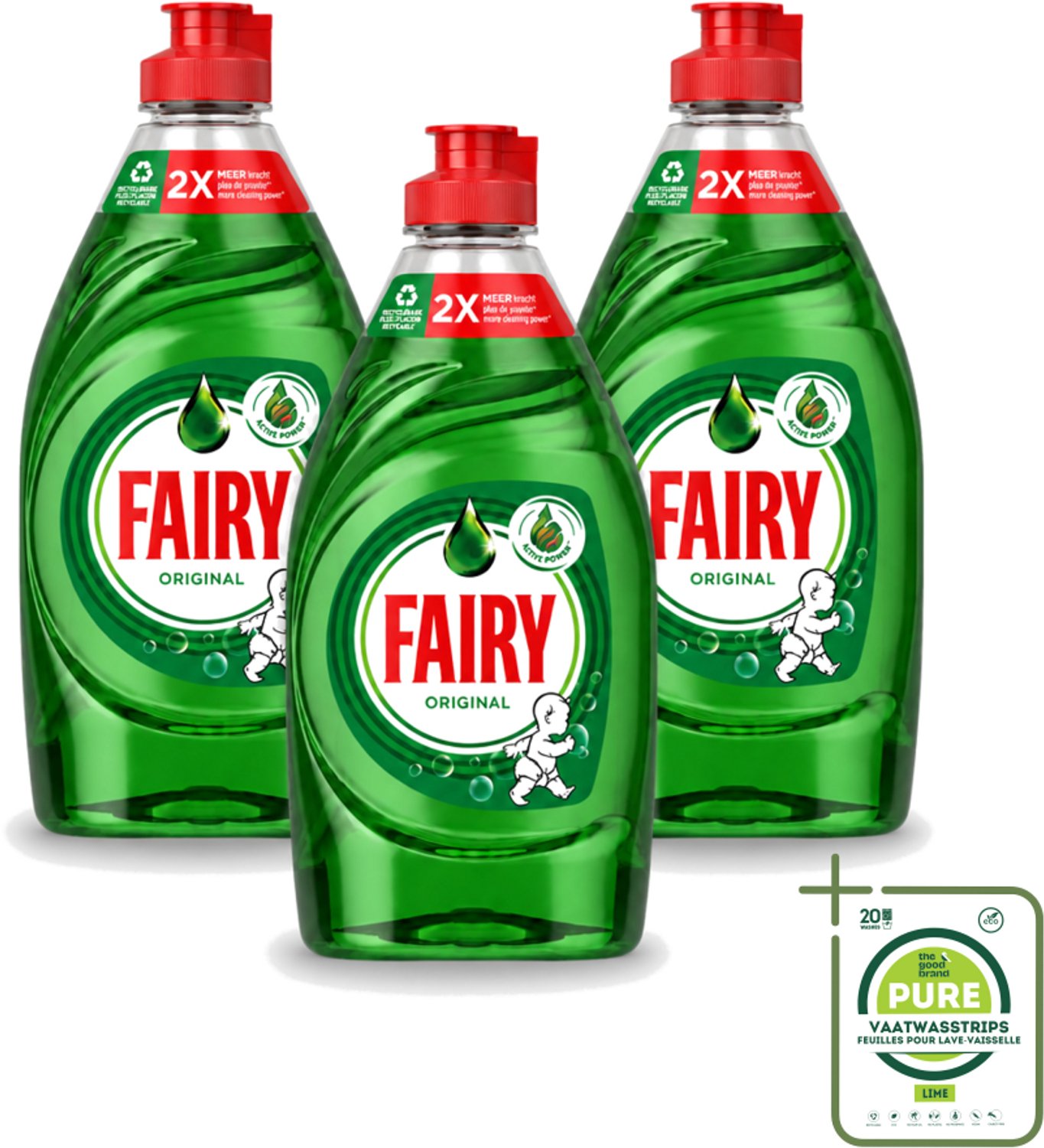 3 x Fairy – Afwasmiddel – Original – 320 ml - Grootverpakking - Afwasmiddel - Vetverwijdering - Handafwas - Schone Vaat - Schone Keuken