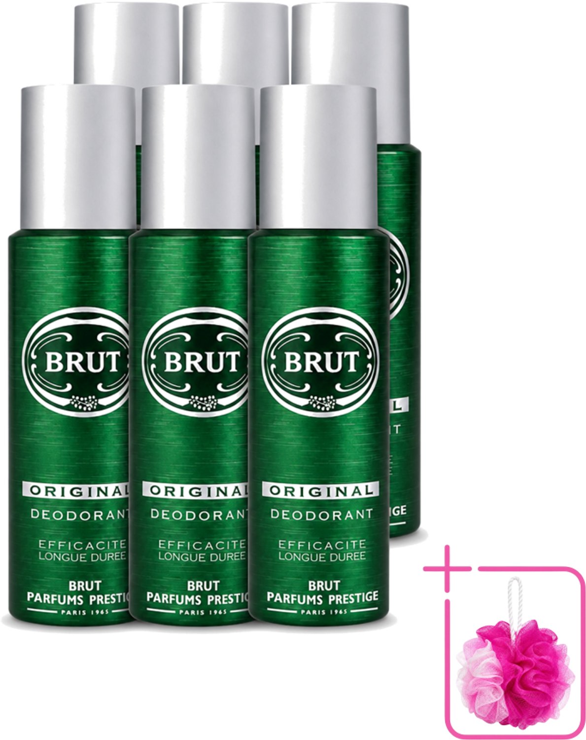 6 x Brut - Deodorant - Spray - Original - Langdurige frisheid - 200ml - Bulkverpakking - Deodorant spray - Lichaamsgeur