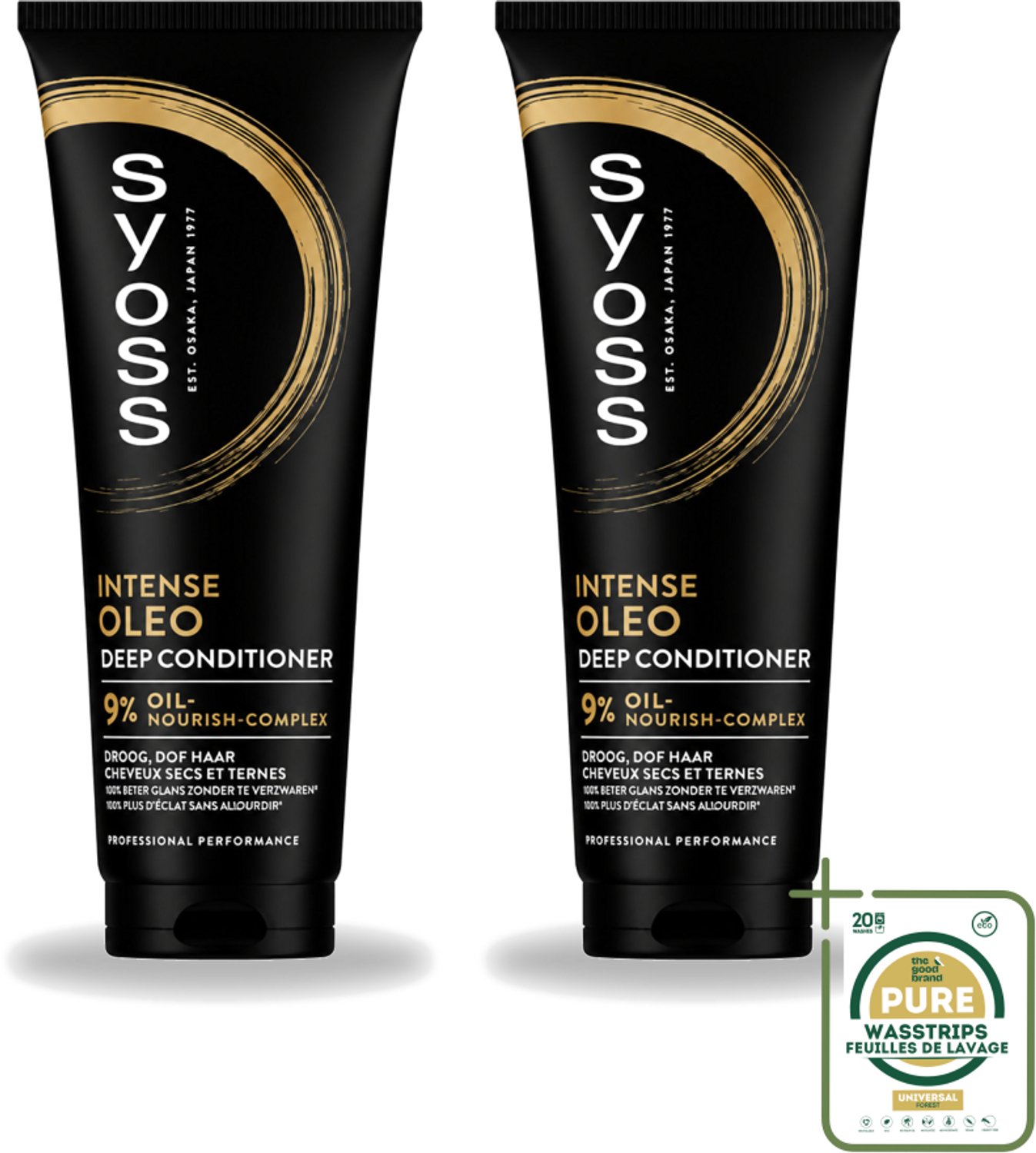 2 x Syoss - Intense Oleo - Deep Conditioner - Voedt & Verzacht - 250 ml - Wasstrips - Haarvoeding - Haarverzorging - Haarzacht - Haarpluis - Haarverzacht