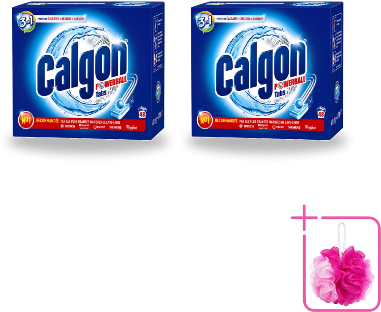 2 x Calgon - 3in1 Tabletten - 48 tabletten - Bulkverpakking - Wasmachine bescherming - Kalkaanslag voorkomen