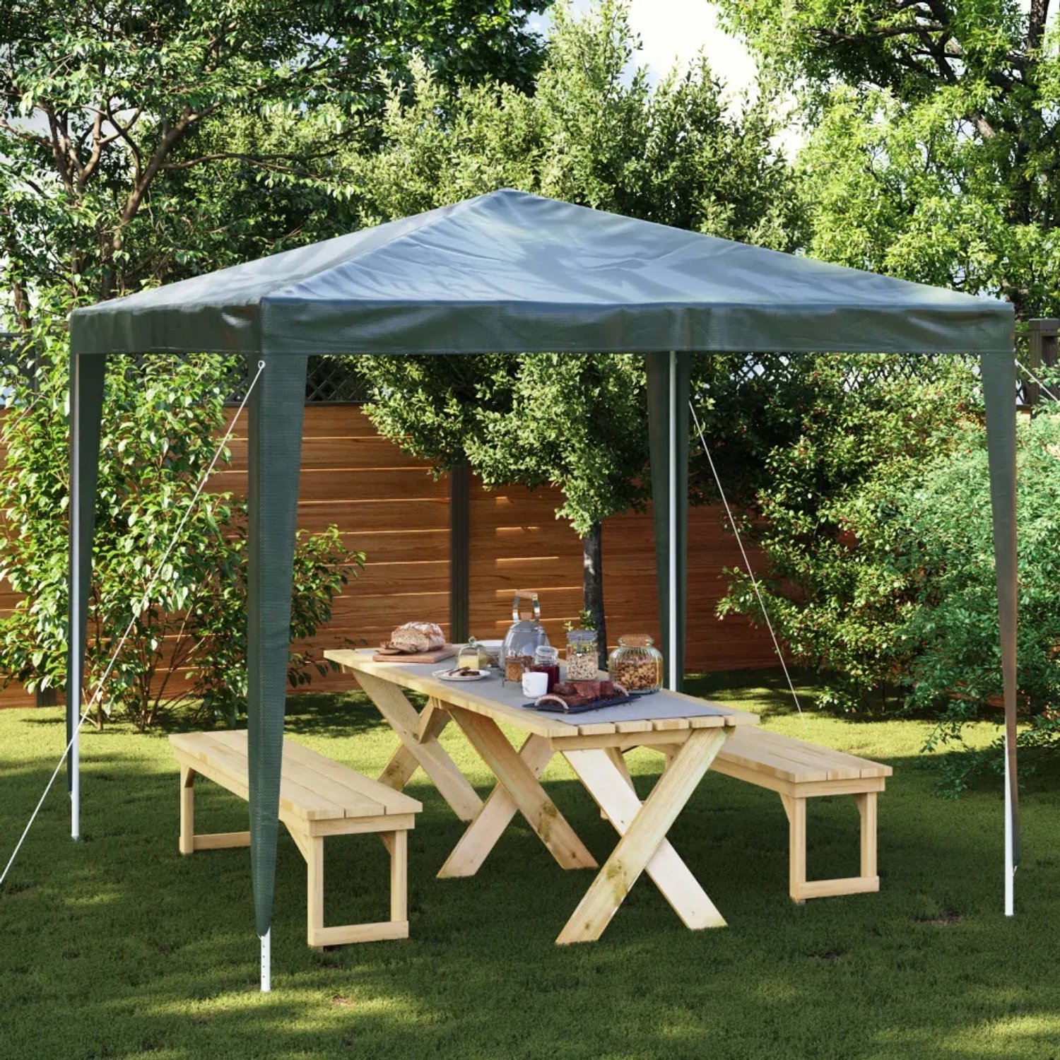 Groene Party Tent 2,5x2,5x2,4m UV- en Waterbestendig