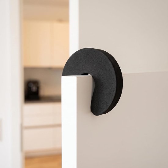 30 stuks klembescherming voor deuren, 93 x 90 x 20 mm, deurstopper, klembescherming, EVA-schuim, klembescherming, zwart, voor deuren, treinen en ramen — afbeelding 2