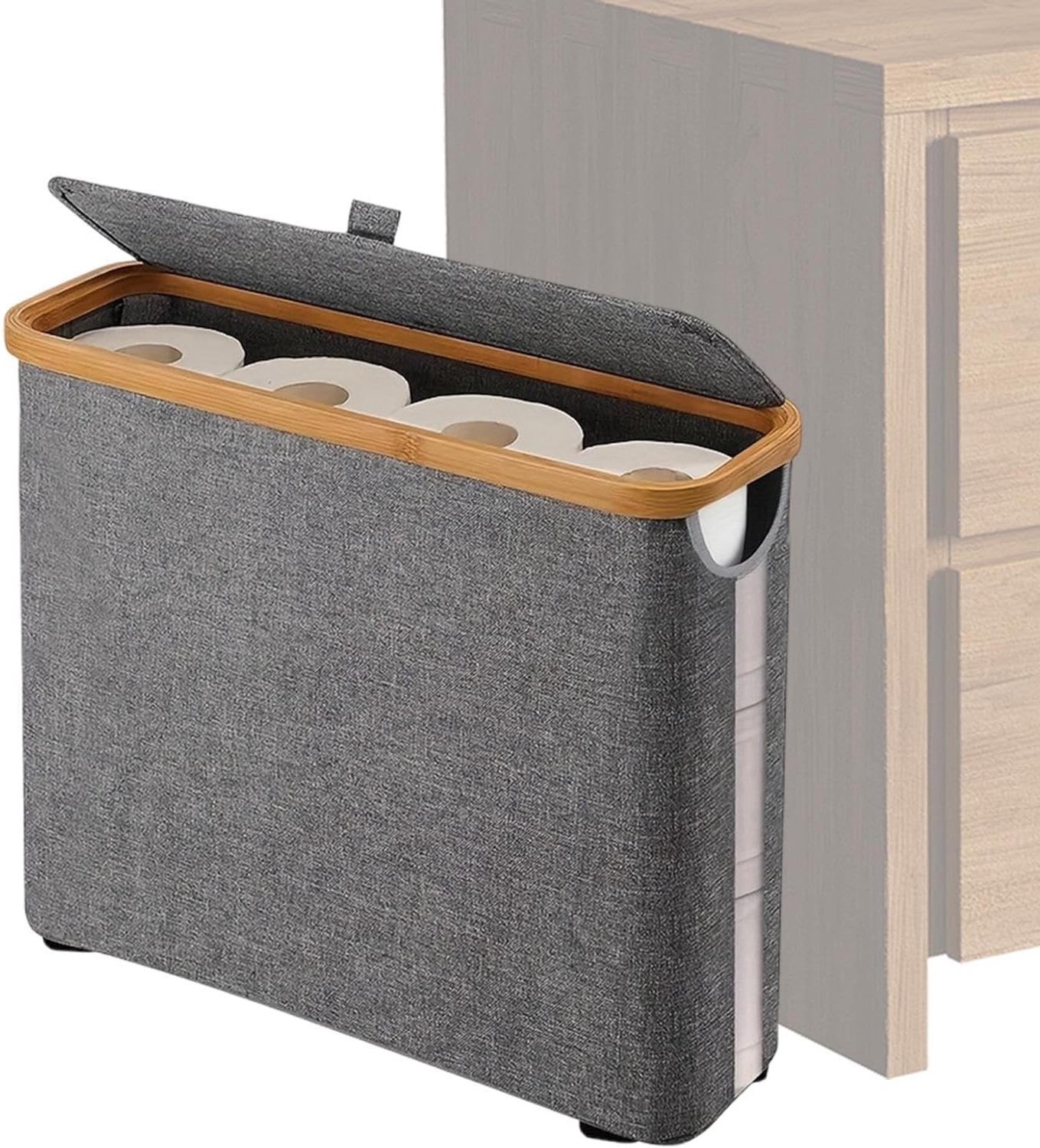 Toiletpapier-opbergmand, vrijstaande opvouwbare organizer
