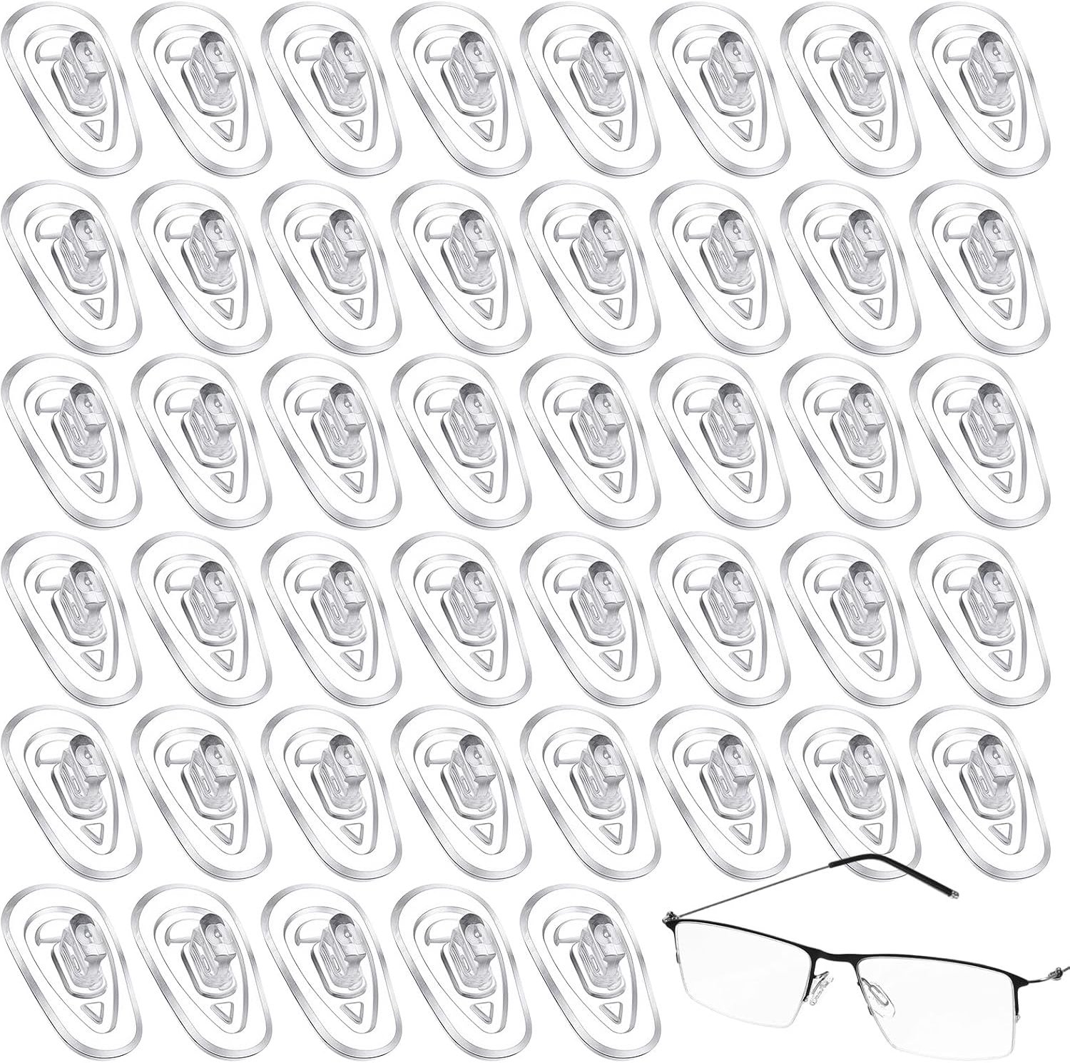 20 Pairs of Glasses Silicone Nose Pads, Glasses Pads, Soft Transparent Nose Pads, Non-Slip Glasses Accessories for - ShopVlot