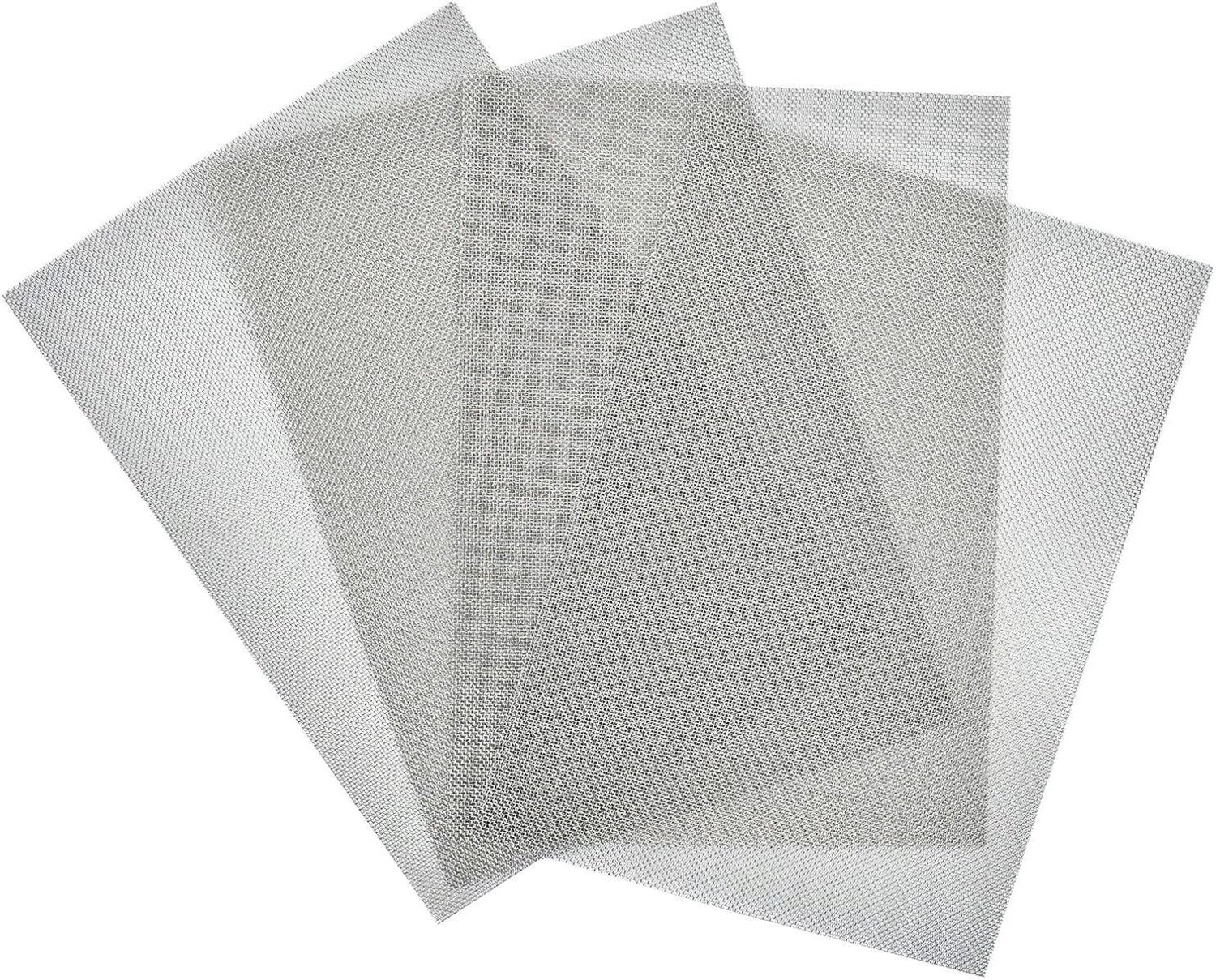 4 Stuks Filtergaas, Insectenbestendig Metaalgaas, Roestvrijstalen Filtergaas, Rechthoekig Filtergaas, Geschikt Voor Ventilatieopeningen En Kleine Openingen