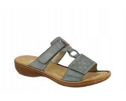 Rieker Dames Klompjes 60885-12 Jeans Blauw Maat 42