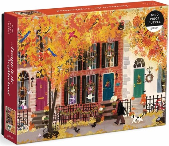 Galison Herfst in de Buurt 1000-delige Puzzel — afbeelding 3