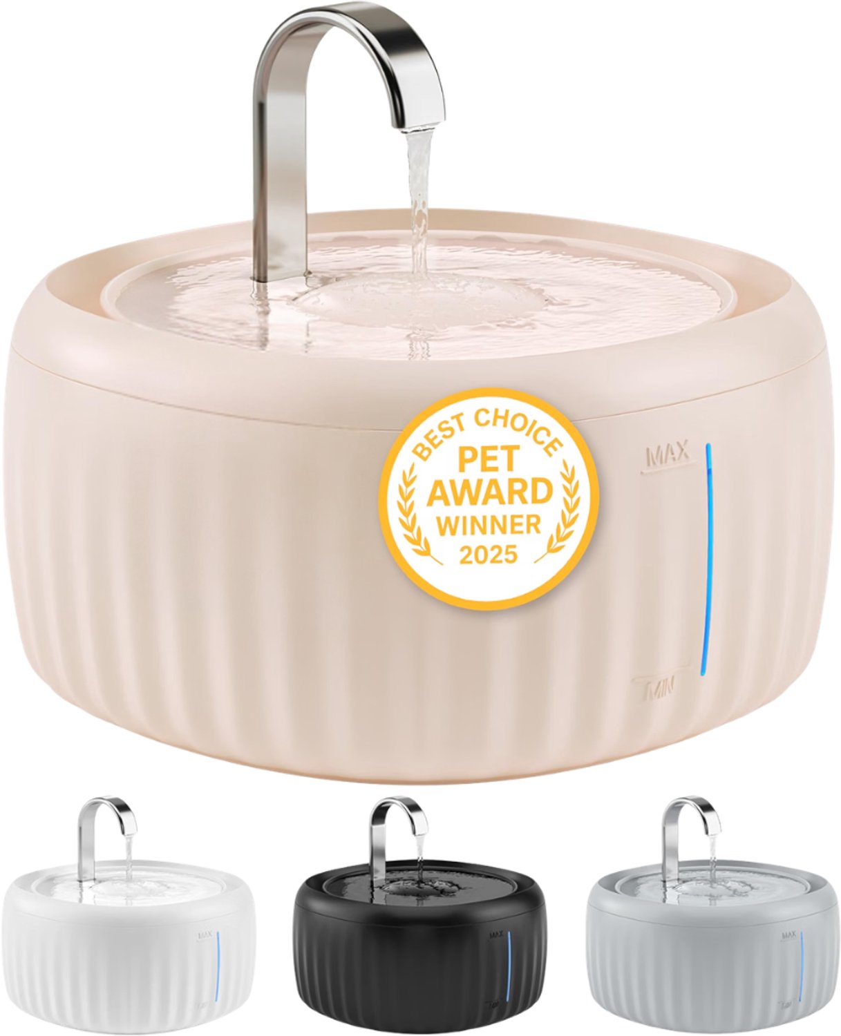 Verte - Drinkfontein Kat - 3 Liter - Fluisterstil Met LED-Waterpeilindicator - Actiefkoolfilter - BPA-Vrij ABS - Stil Voor Gebruik Binnenshuis - Vaatwasmachinebestendige Onderdelen