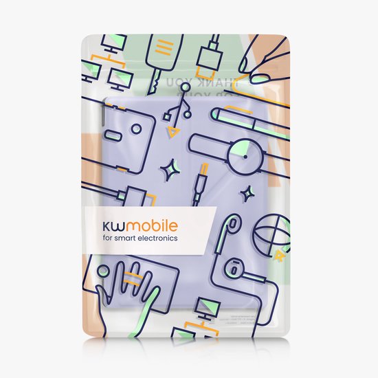 kwmobile e-reader hoesje geschikt voor Kobo Aura Edition 1 hoes - Ereader flip case met standaard - E reader cover van kunstleer - In lavendel — afbeelding 5