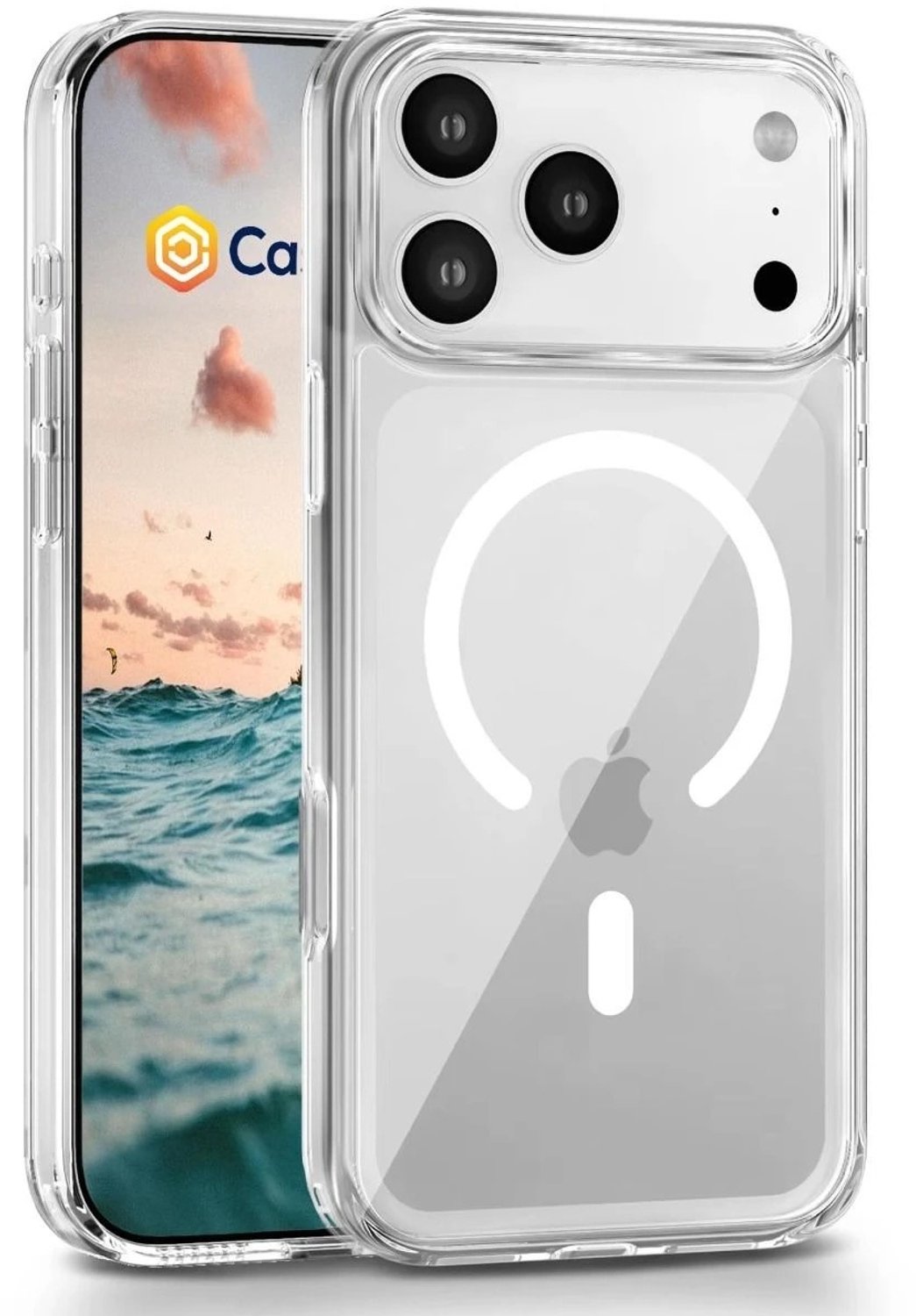 Casecentive Siliconen MagSafe hoesje iPhone 18 Pro / 17 Pro Transparant