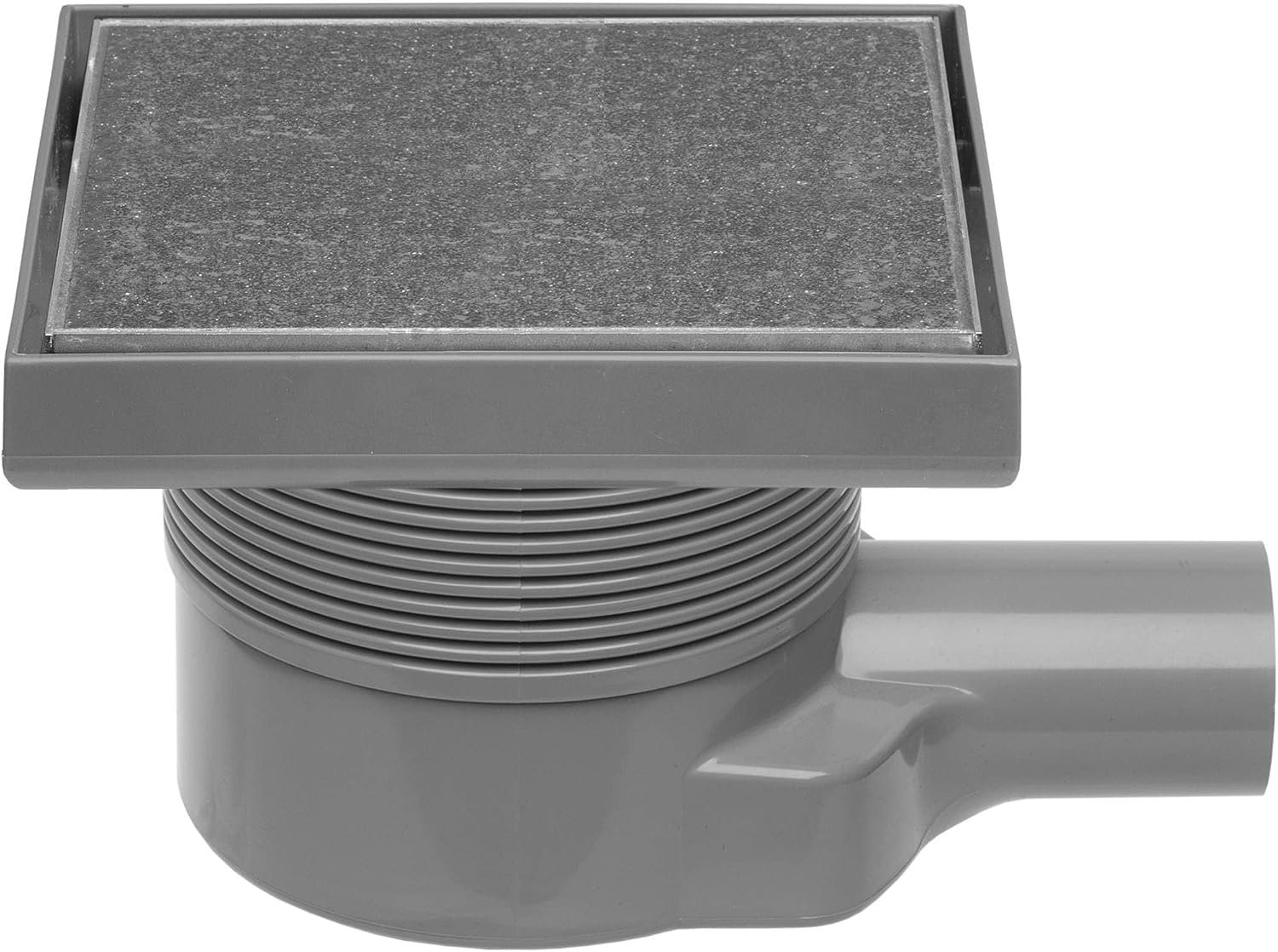 Drain Aqua Quattro vloerput abs 15 x 15 cm. horizontaal Tegel/Rvs