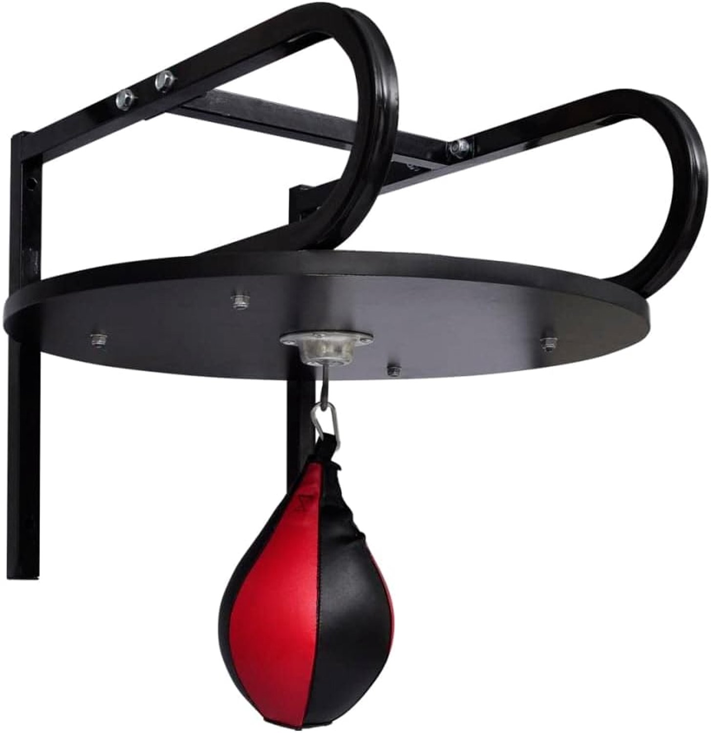 Speedball-platformset met stalen frame, boksbal voor bokstraining, incl. draaibare wervels voor sportschool en home-workout, zwart