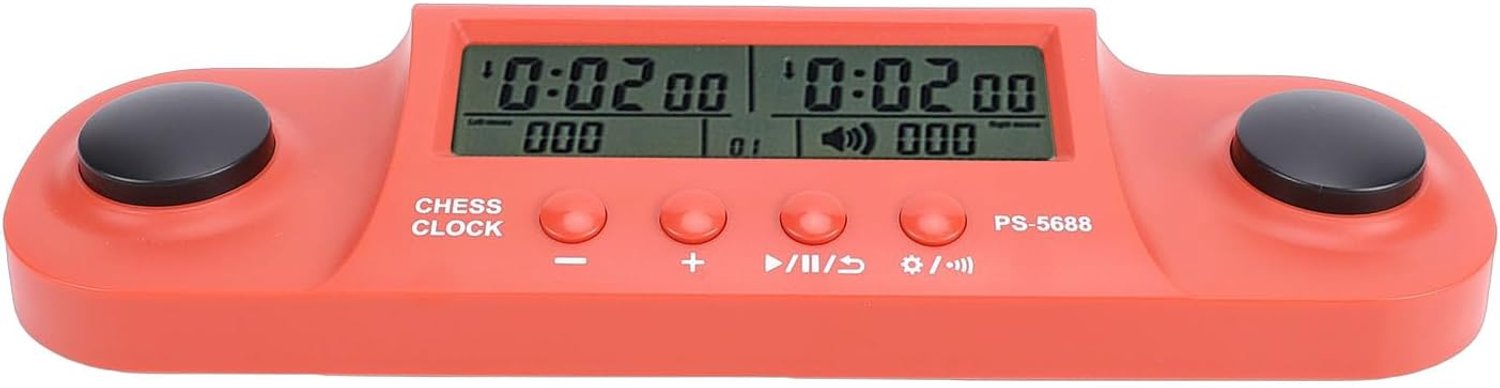 Schaaktimer Multi Game-compatibiliteit HD-displayklok voor Go Chinese Schaakclubs (rood)