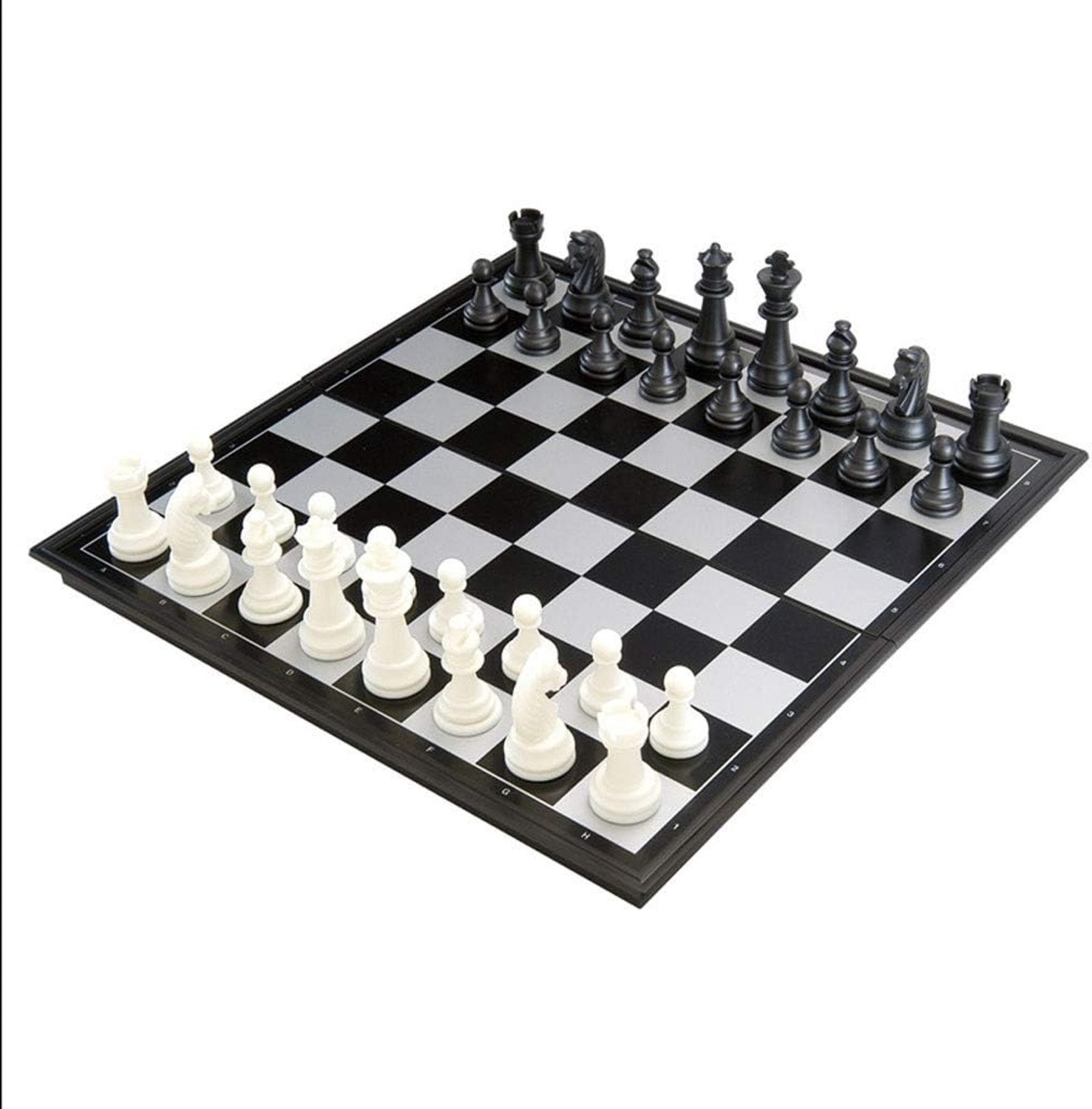 Schaakspel Klassiek zwart en wit schaakschaak magnetisch stereo schaakstuk draagbaar vouwen schaakbord set competitie spel for kinderen volwassenen Schaaksets voor kinderen en volwassenen