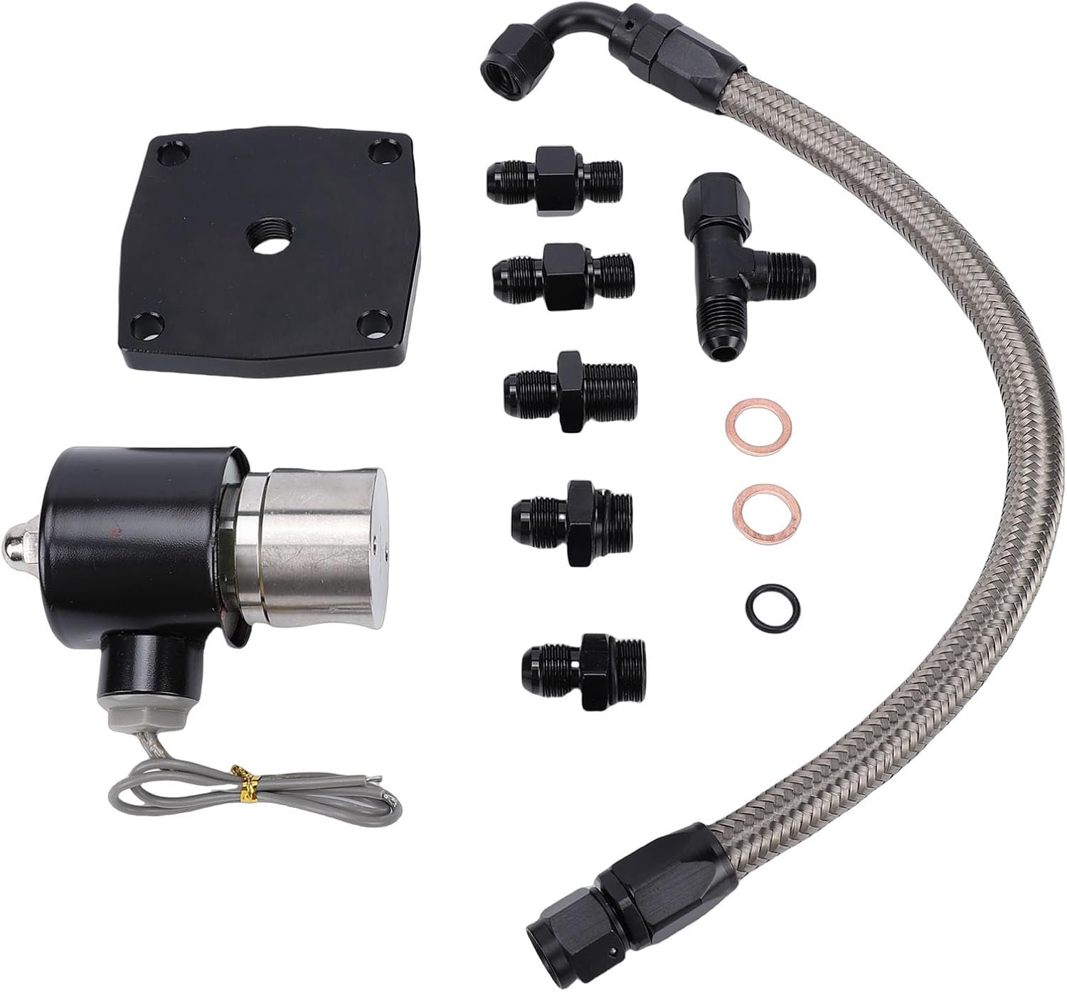 Aqxreight Quick Spool Dump Valve-systeem, Overdrukventielset Turbo-spoelventiel voor TH400 Powerglide-transmissie met 3/8 Inch Buis van Aluminiumlegering, Past op Turbo 400 Powerglide