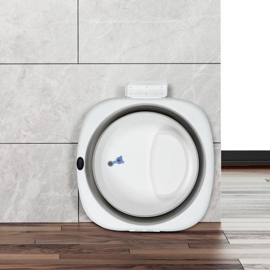 Opvouwbaar babybad, XXL babydouche, antislip voeten, afvoerstop - 3-in-1 (grijs, rond, 67 x 67 x 61 cm) — afbeelding 4
