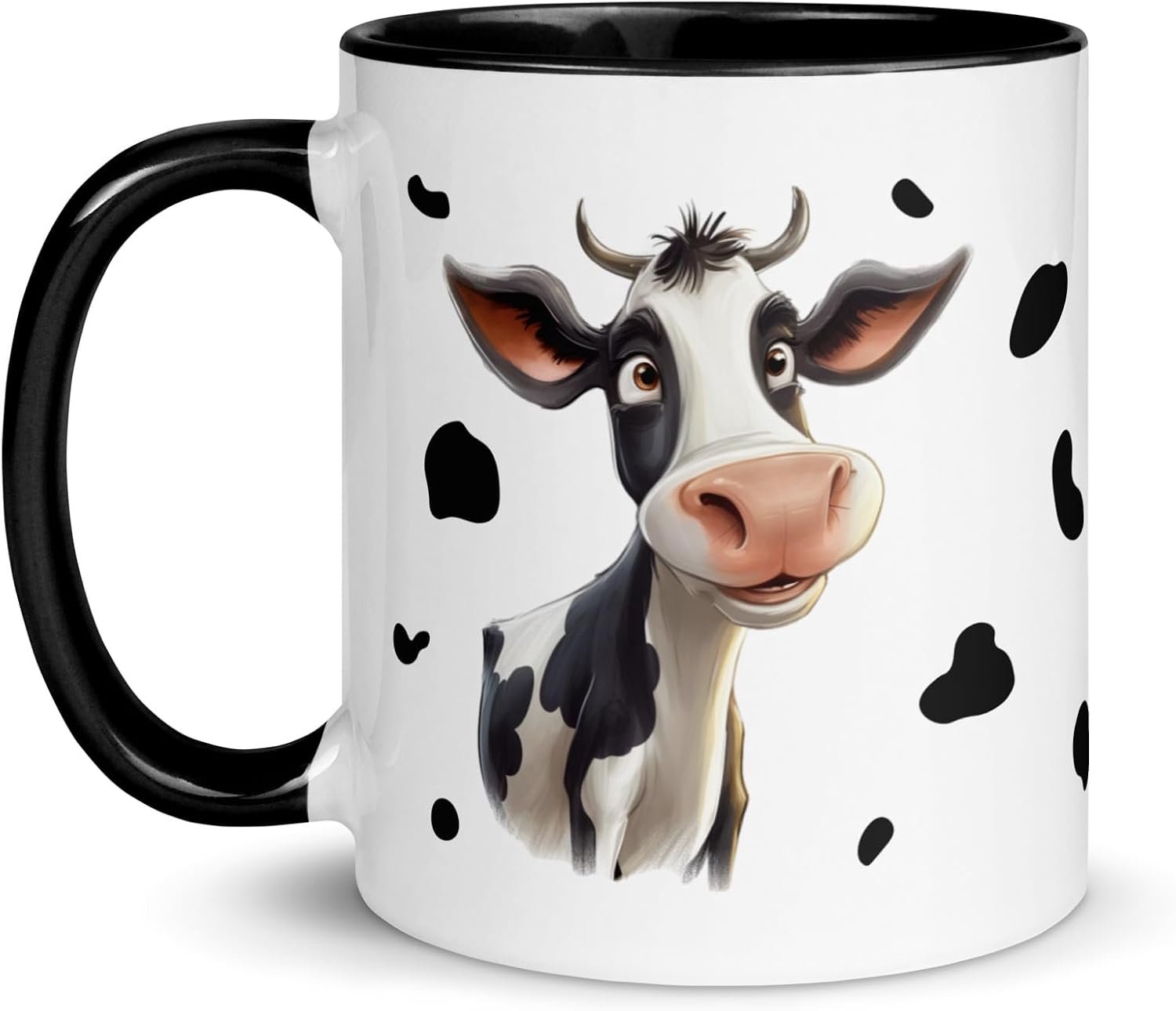 Mok 325 ml - humoristische koe mok - originele boerderij dier mok - cadeau-idee - koffie thee keramiek (Normandie humor)
