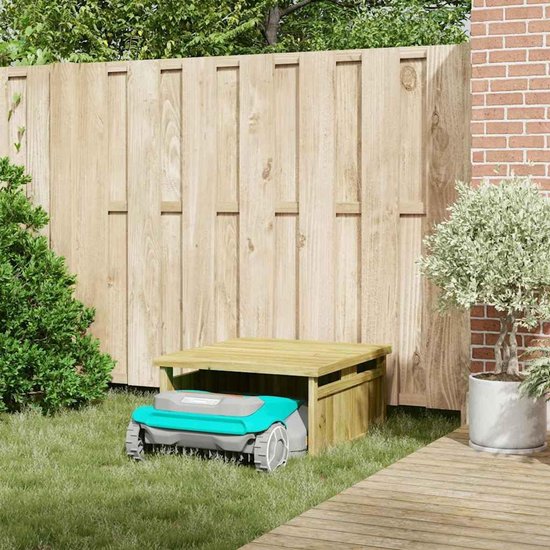 Garage voor robotmaaier, beschermdak van grenenhout, bruin — afbeelding 2