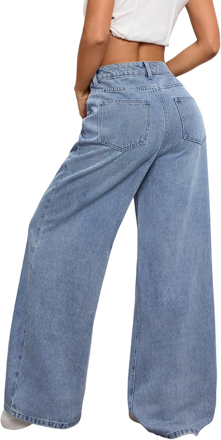 Jeans wijde pijpen denim broek vintage Y2K jaren 90 streetwear loose