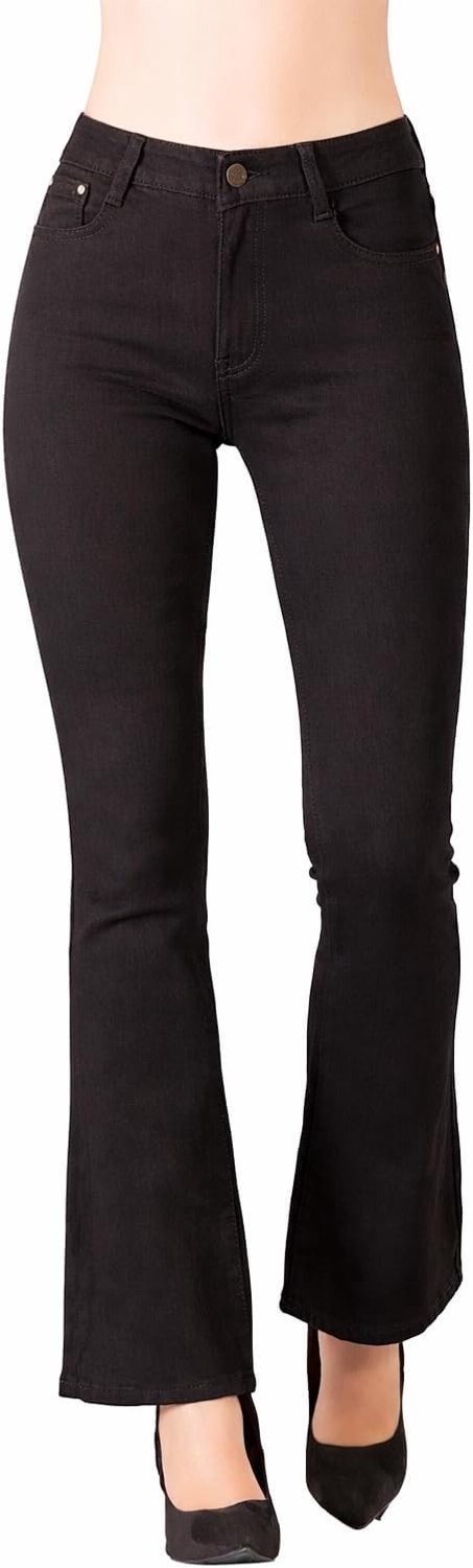 Jeans in Jaren 70-Stijl Voor | Rekbare Dames Bootcut Bell Bottom Flares Broek Met Lage Taille