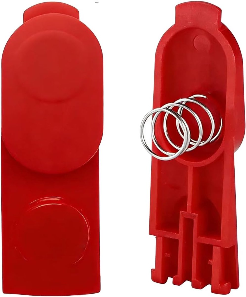 Vergrendelingsknoppen met clip, met veer, 2 stuks stofzuigers, reserveonderdelen met elektrische aandrijving, bevestigingsknop voor V7, V8, V10, V11, V15, rood