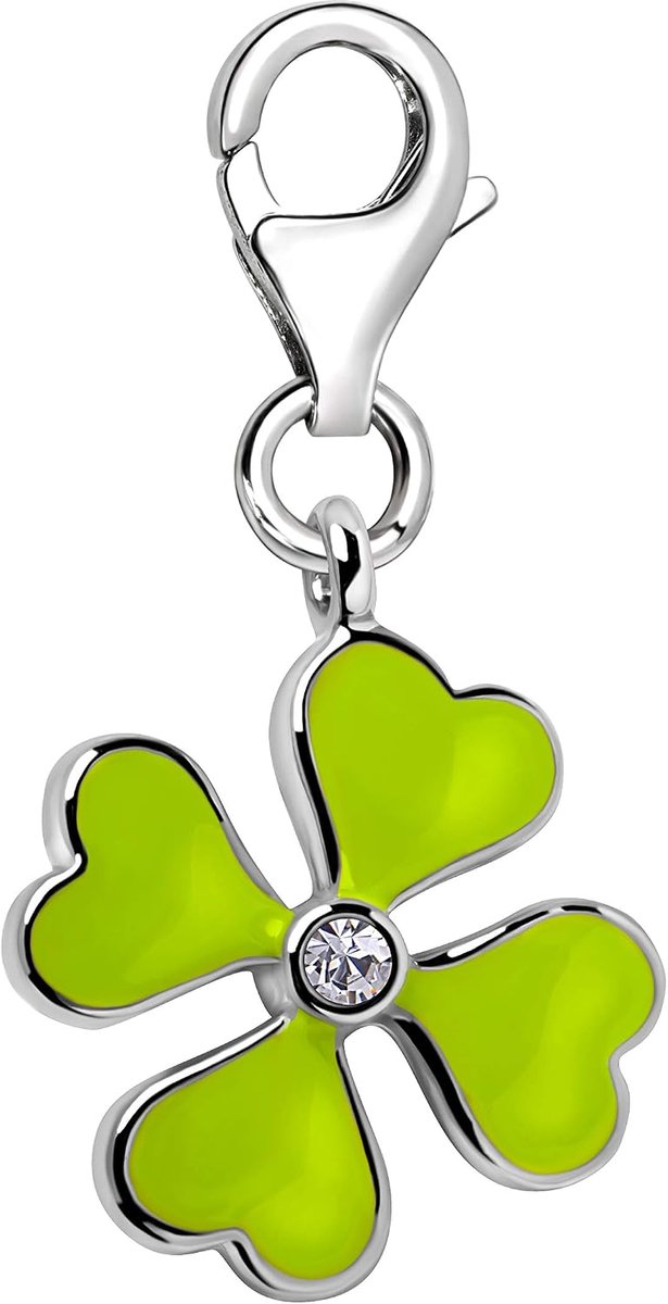 Verzilverd Geluksklavertje Thema Charm Bedel Hangers voor Armbanden en Accessoires