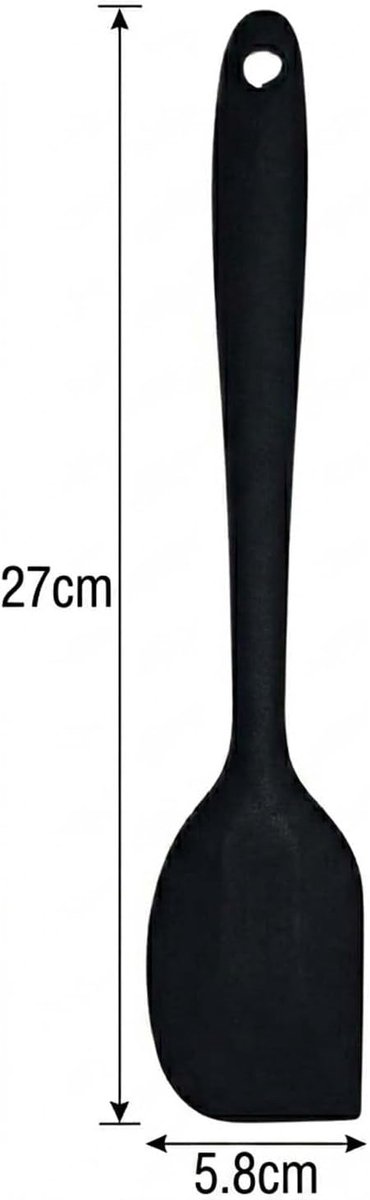 Deegschraper 27 cm – premium spatel voor de keuken met stevige stalen kern, flexibele kop, hittebestendig en BPA-vrij — afbeelding 3