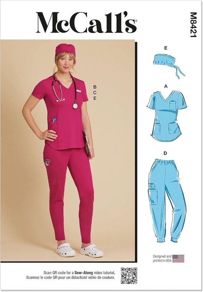 Kledingpatroonset - Naaipatronen voor dames - Zelf kleding maken - Met broek en cap - Maten 6-14 - Meerkleurig