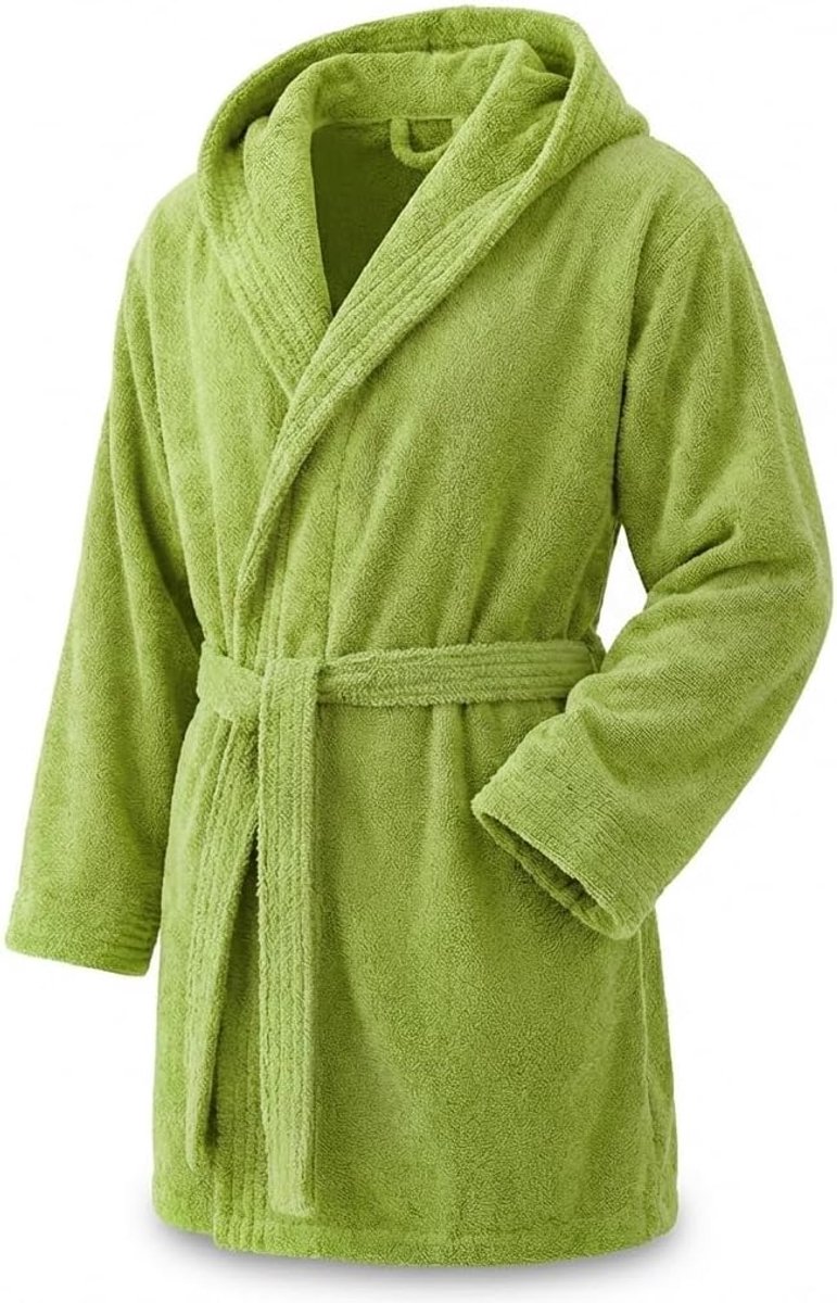 Towel Elegante badjas voor dames en heren, 100% katoen, 500 g/m², met capuchon of zonder capuchon, zacht en absorberend voor douche, spa en zwembad, Bestand., XL