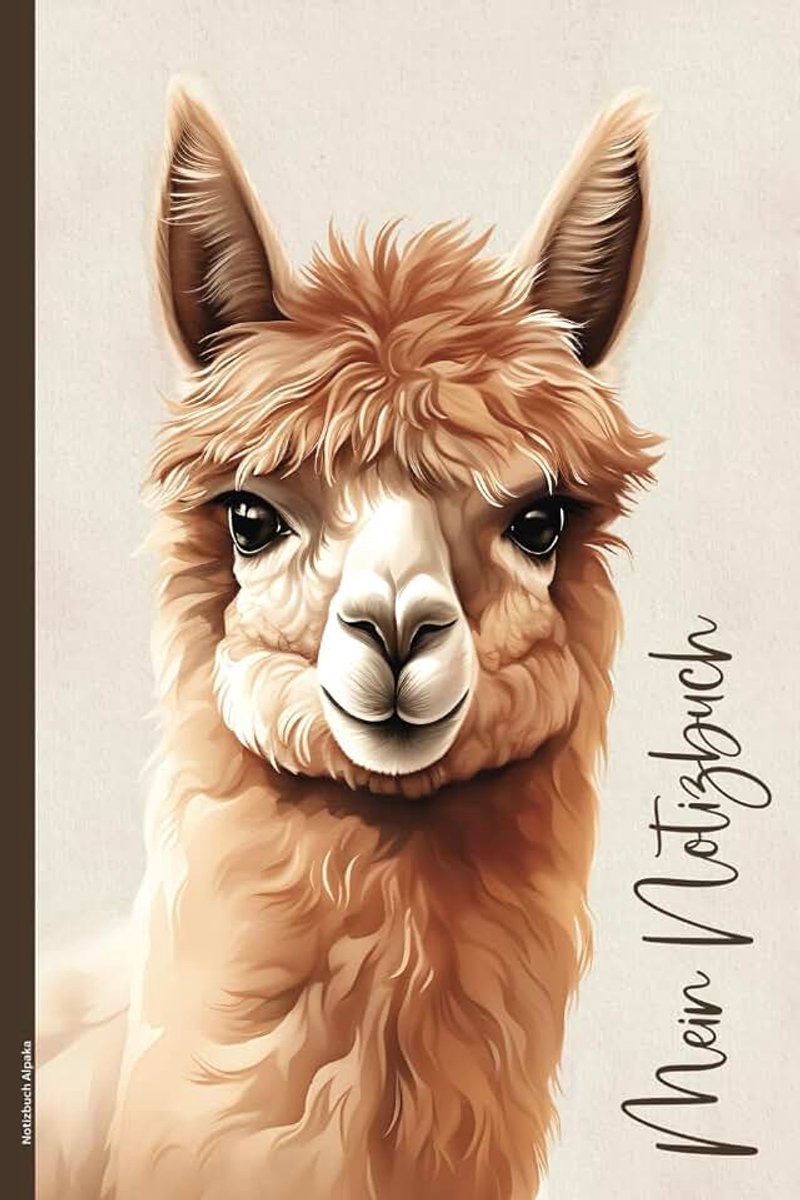 A5 notitieboek met alpaca-motief, stippenraster