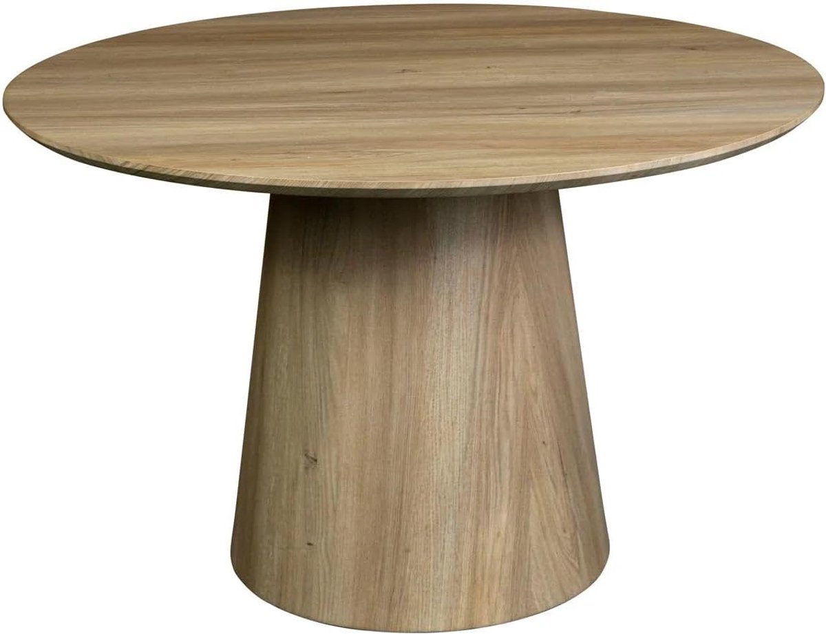 Eettafel Amber rond 150cm lichtbruin Japandi eetkamertafel Japanse stijl tafel