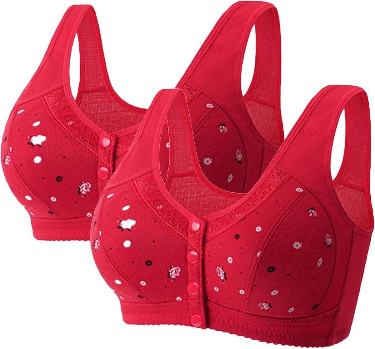 Beha met gesp aan de voorkant voor dames, 2 stuks, zonder stalen ring, naadloze beweging, verzameling, yoga, slaap, beha