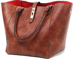 Sqlp Tassen dames leer grote shopper grote hengseltassen tas student schooltas werk handtassen