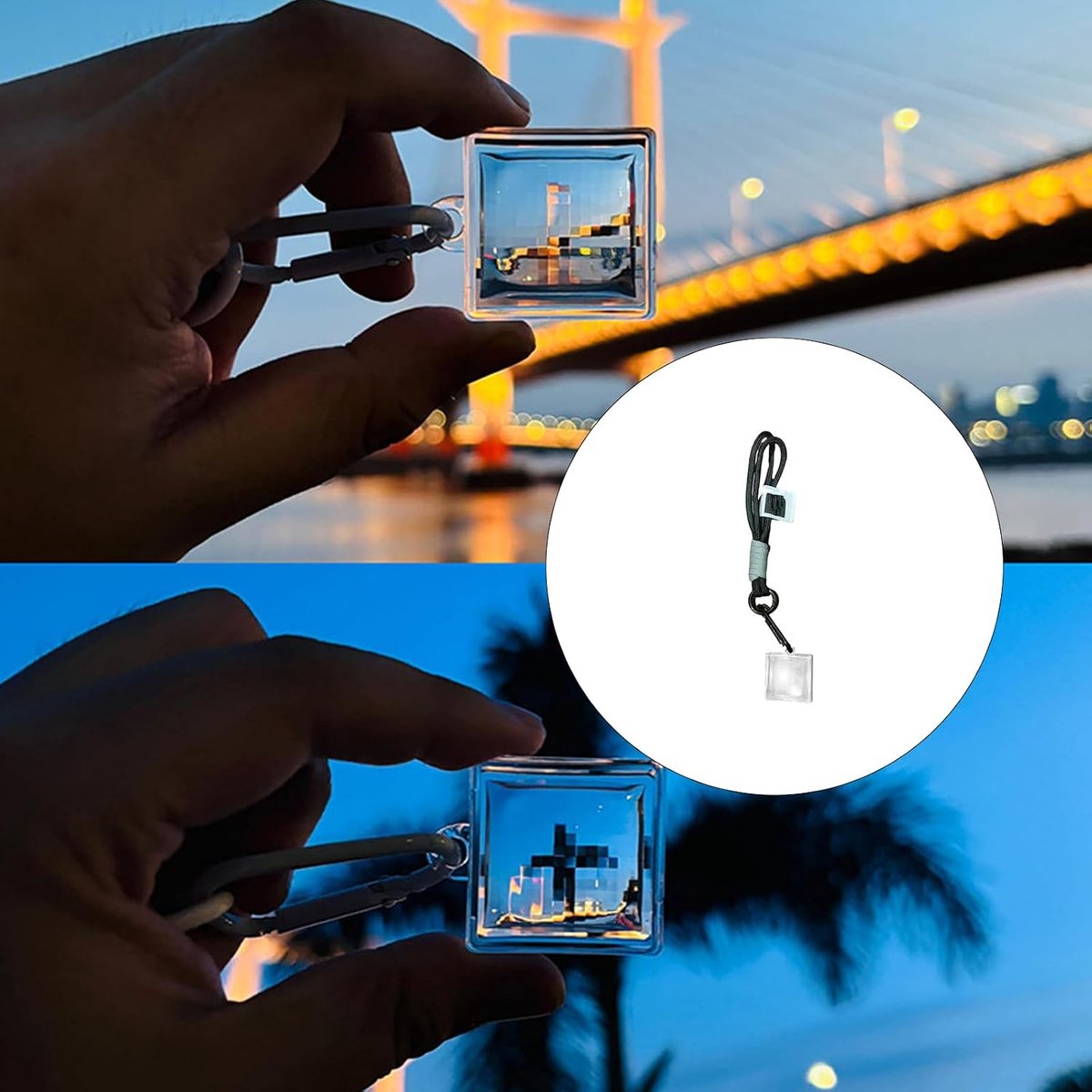Acryl Sleutelhanger Met Pixel Filter Patroon Stevige Lichtgewicht Accessoire Voor Sleutels Of Tas Charm Multifunctionele Sleutelhanger Decors