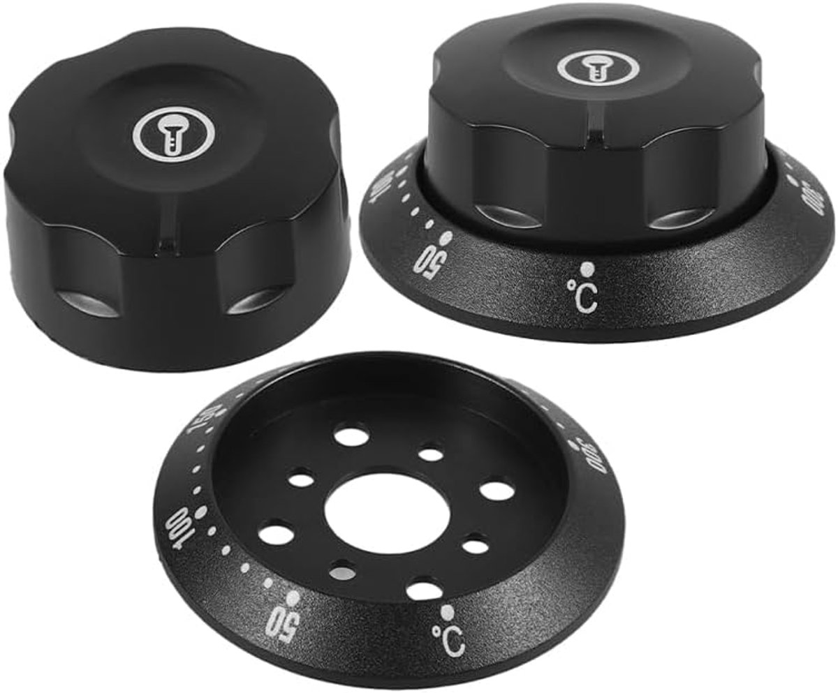 2 stuks universele thermostaatknop voor oven, friteuse, boiler, vervanging temperatuurregelaar, draaiknop met veelzijdige compatibiliteit en eenvoudige bediening
