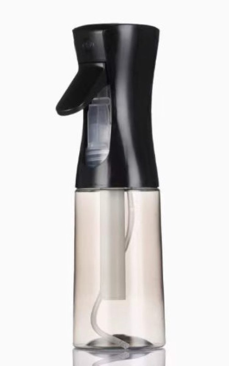 Hogedruk-spuitfles met continue nevel – Draagbaar – 200 ml – Zwartkleurig-transparant – Geschikt voor kapperswerk, make-up, hydratatie, huisdierverzorging en desinfectie