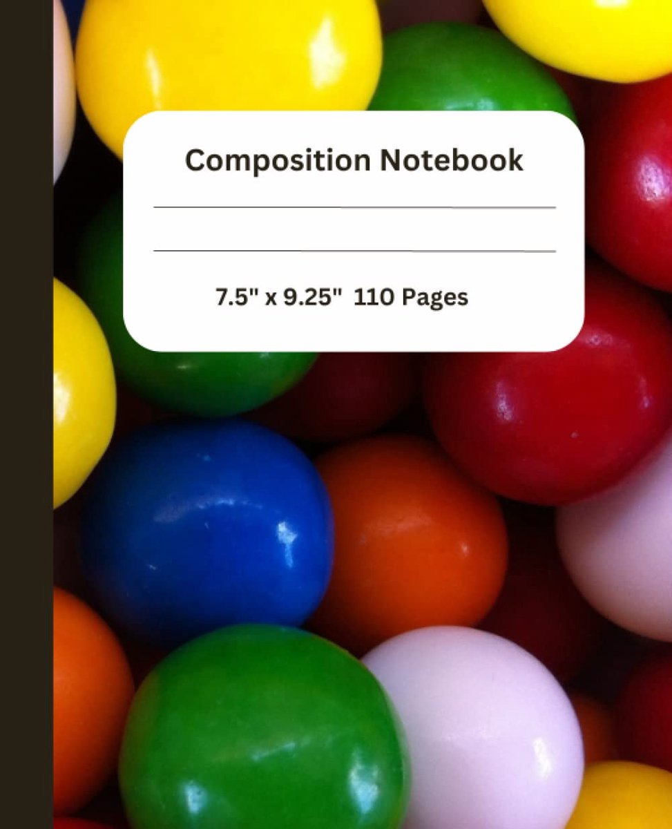 SnelShoppen - Composition Notebook: Schattig Gumball Notitieboek voor Kinderen en Tieners | 110 Pagina's 7.5" x 9.25" | Creatief Schrijven, School, Da