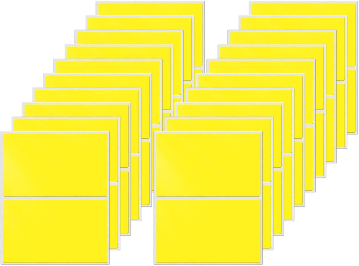 Rectangulaire etiketten 8x5cm - 40 stuks - zelfklevend en waterproof - ideaal voor kantoor en magazijn - ShopVlot